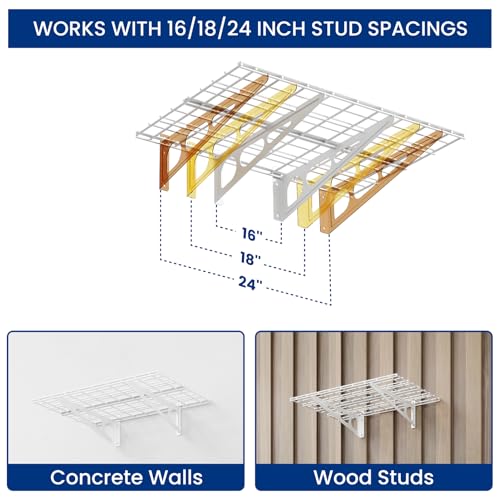 2 Pack Garage Shelving with Hooks (2 Count)