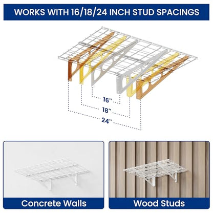2 Pack Garage Shelving with Hooks (2 Count)