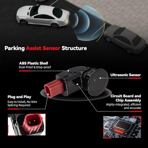 2pcs Front Rear Bumper Parking Aid Sensors for 07