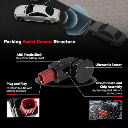 2pcs Front Rear Bumper Parking Aid Sensors for 07