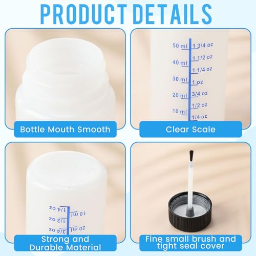 30 Pcs Touch up Paint Bottles with Brush Mixing Ball (30 Count)