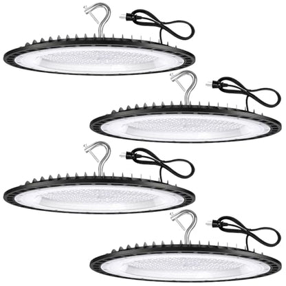 4 Pack 300W UFO Led High Bay Light Fixture (4 Count)