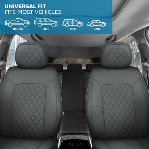 Curated Ashen Leather Seat Covers for Cars & SUVs