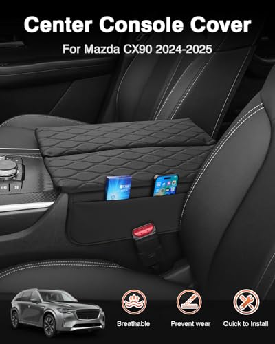 Custom for 2026 2025 2024 Mazda CX90 Center Console Cover Armrest Cover for Mazda CX