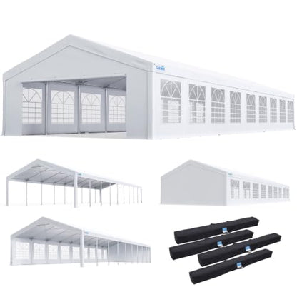 20x60 Heavy Duty Party Tent Outdoor Canopy with Church Windows