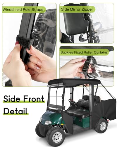 4 Passenger Golf Cart Enclosure for EZGO RXV Short Roof Rain Cover