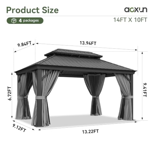 10' X 14' Hardtop Gazebo with Drainage