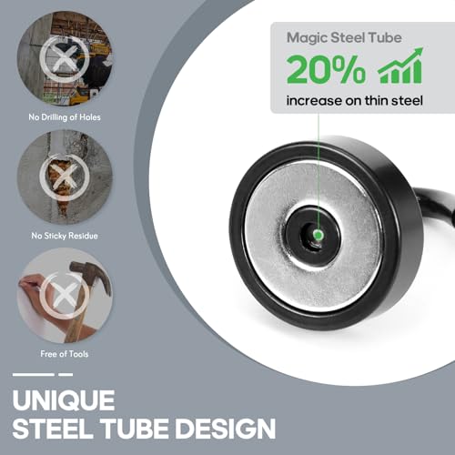 Magnetic Hooks Steel Tube Design for Cruise (10 Count)