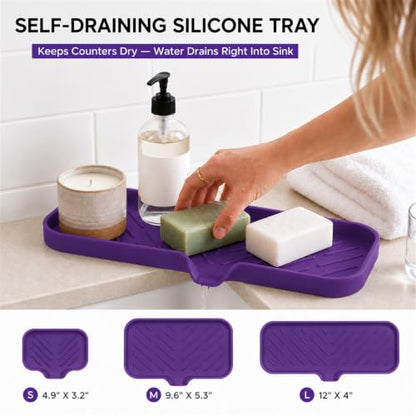 Silicone Soap Dish with Drain Spout