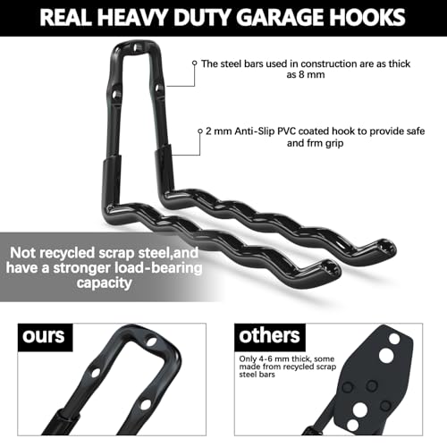 Super Heavy Duty Garage Wall Hooks 18 Pack (16 Count)