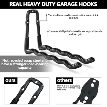 Super Heavy Duty Garage Wall Hooks 18 Pack (16 Count)
