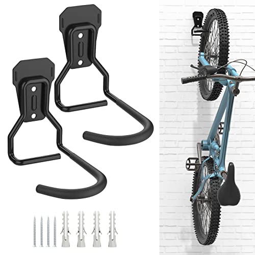Bike Wall Mount with Fixed Hook (2 Count)
