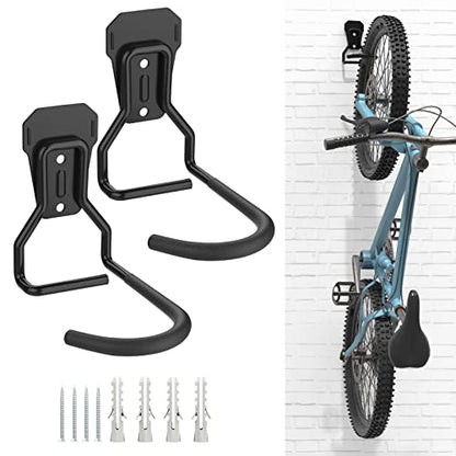 Bike Wall Mount with Fixed Hook (2 Count)