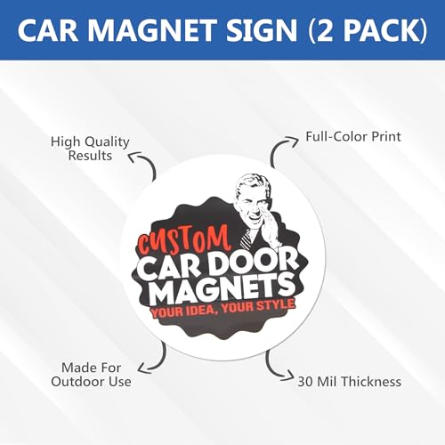 Custom Car Magnet Signs for Advertising and Promotion (2 Count)