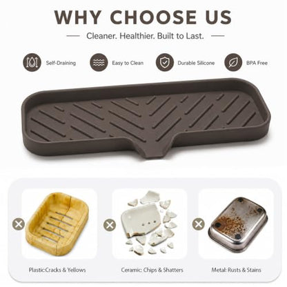 Silicone Soap Dish with Drain Spout