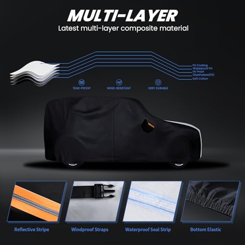 Multi Layer Car Cover Custom Fit for Ford Bronco 4dr