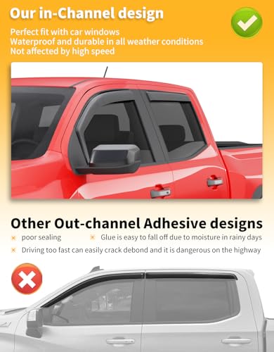 Window Visors Rain Guards for Chevy Colorado