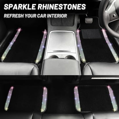 Multicolor Bling Car Floor Mats Full Set