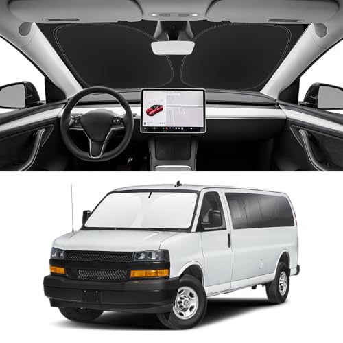 Custom Fit Windshield Sun Shade for Chevrolet Express 1996