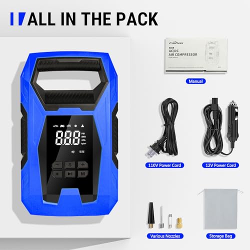 AC DC Tire Inflator Portable Air Compressor