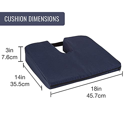 Sloping Back Foam Seat Cushion for Coccyx Pain Relief