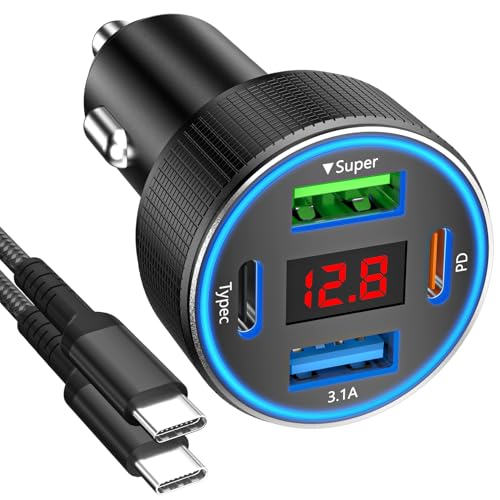 Car Charger USB C Fast Charging with 60W USB