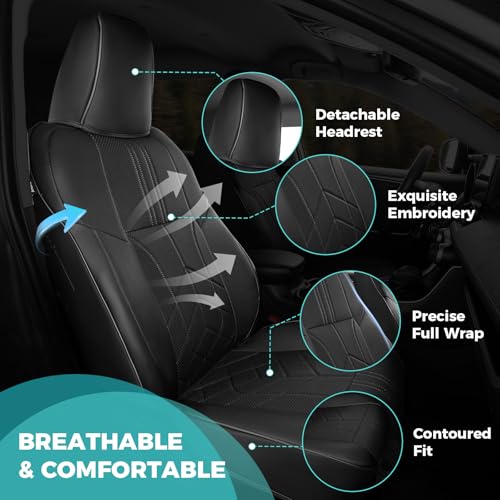 for Toyota RAV4 Seat Covers 2013 2014 2015 2016 2017 2018 RAV 4 XLE SE Limited Platinum Adventure (4 Count)