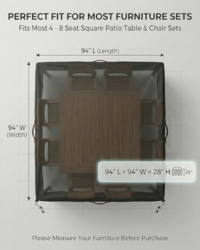 Outdoor Patio Furniture Cover Square