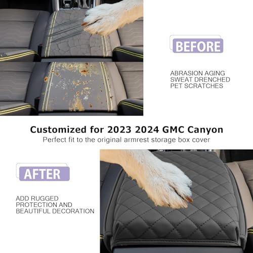 2025 2026 Canyon Center Console Cover Compatible with 2023 2024 2025 2026 GMC Canyon & Chevy Colorado Accessories Armrest Cover Center Console Pad Armrest Console Cover