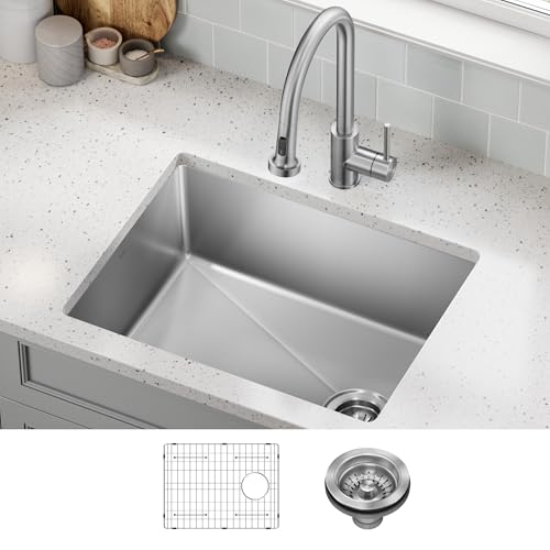 Stainless Steel 25 in 18 Gauge Undermount Sink KHU641