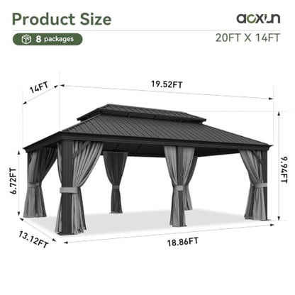 14' X 20' Hardtop Gazebo with Drainage