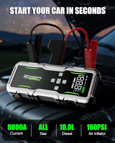 8000A Jump Starter with Air Compressor