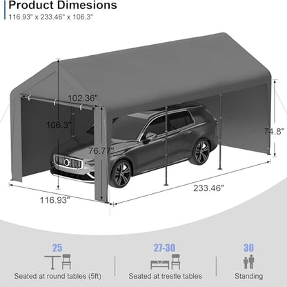 Carport 10x20 Heavy Duty Portable Garage w