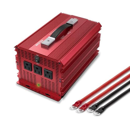2000W Power Inverter 3 AC Outlets DC 12V to 110V AC Car Power Inverter for Camping Outdoor Power Supply ETL Listed