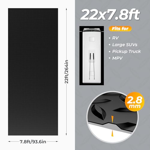 7.8 x 22 FT Garage Floor Mat (172 Sq Ft)