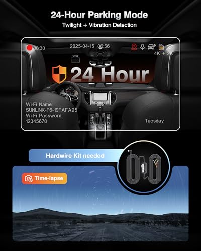 4K Dash Cam Front and Rear