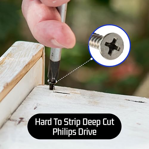 6 x 1 2'' Stainless Steel Flat Head Phillips Wood Screw (100 Count)