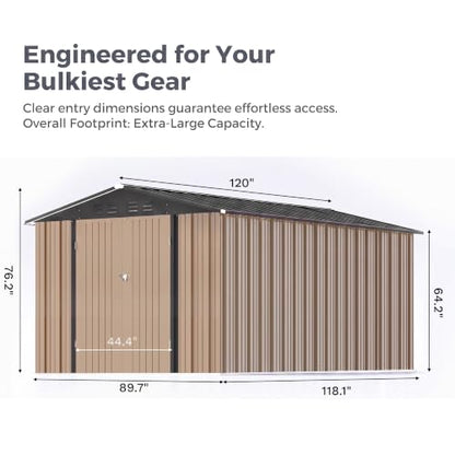 8x10 FT Outdoor Storage Shed