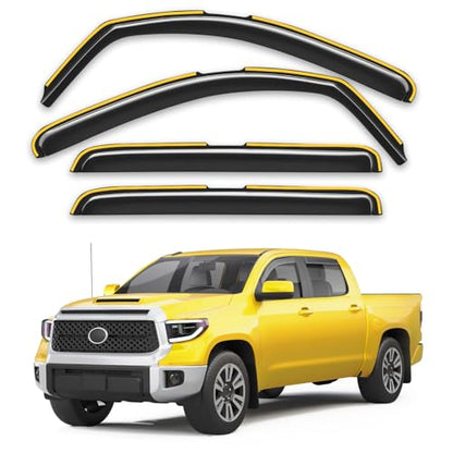 Window Visors Rain Guards for Toyota Tundra 2007 (4 Count)