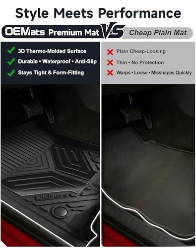 Premium Color TPE Floor Mats for Ram 1500 Crew Cab 2019