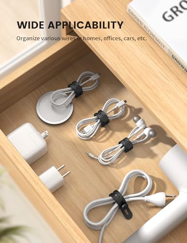 10 Pack Silicone Cable Ties Cord Organizer (10 Count)