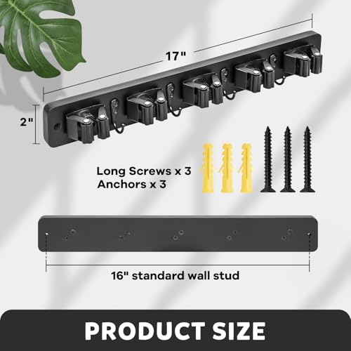 Broom Holder Wall Mount