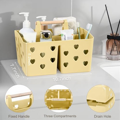 Portable Shower Caddy Plastic Shower Basket Organizer with Handle