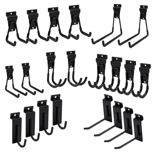 Slatwall Accessories Heavy Duty Garage Hooks Slatwall Panel Hooks Slat Wall Hanging Hook for Bike Ladder Garage Storage System Accessory Multi Size Utility