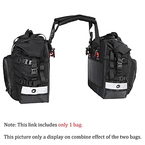 Motorcycle Saddlebag Waterproof Motor Luggage Pack Quick Release Motorbike Side Bag 20L Fits Most Adventure and Sports Bike Motorcycle Racks