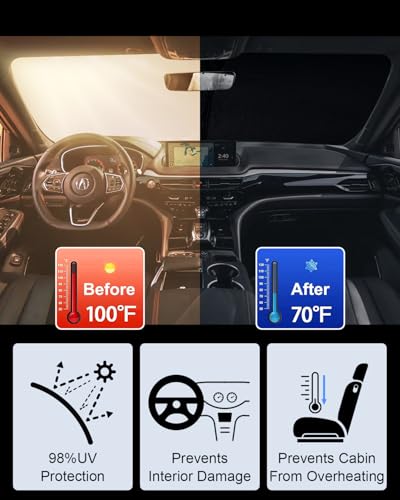 Foldable Front Windshield Sunshade fit for Acura MDX 2021