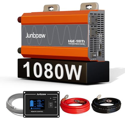 1080W Pure Sine Wave Power Inverter 12V to 110