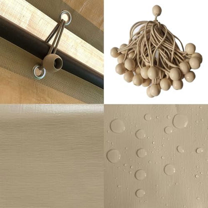 Carport Sidewall Panel with Elastic Ball Bungees