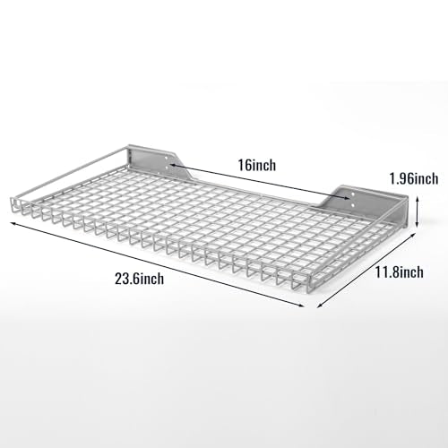 Garage Wall Shelves 23.6"x11.8" Wall Mount Metal Shelves 2 Pack