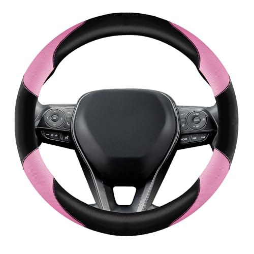 Soft Leather Steering Wheel Cover with Breathable Design and Anti